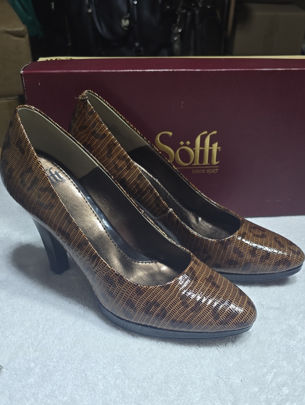 NIOB Sofft Rosny Tan Cheetah Heels